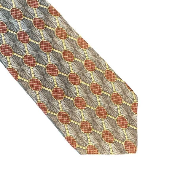 Faberge Red and Gold Silk Neck Tie - Picture 1 of 7